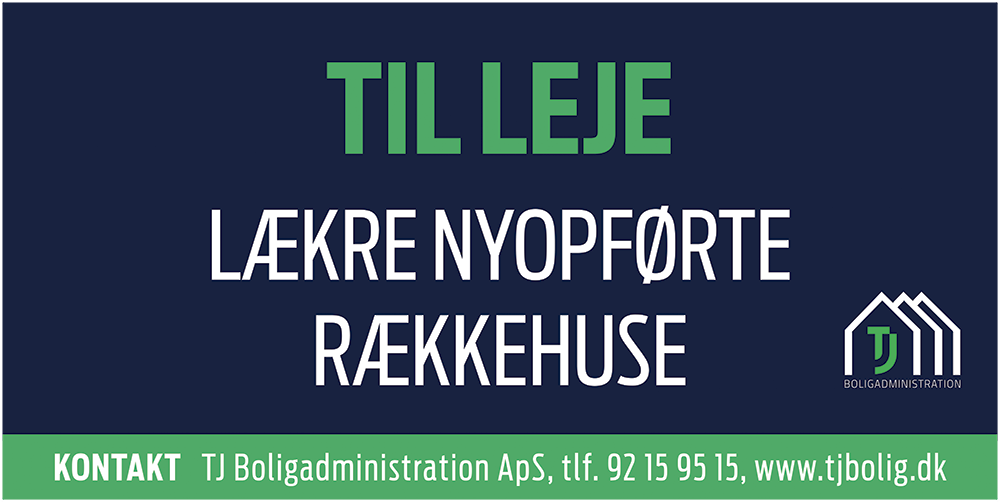 Reklamebanner til TJ Boligadministration