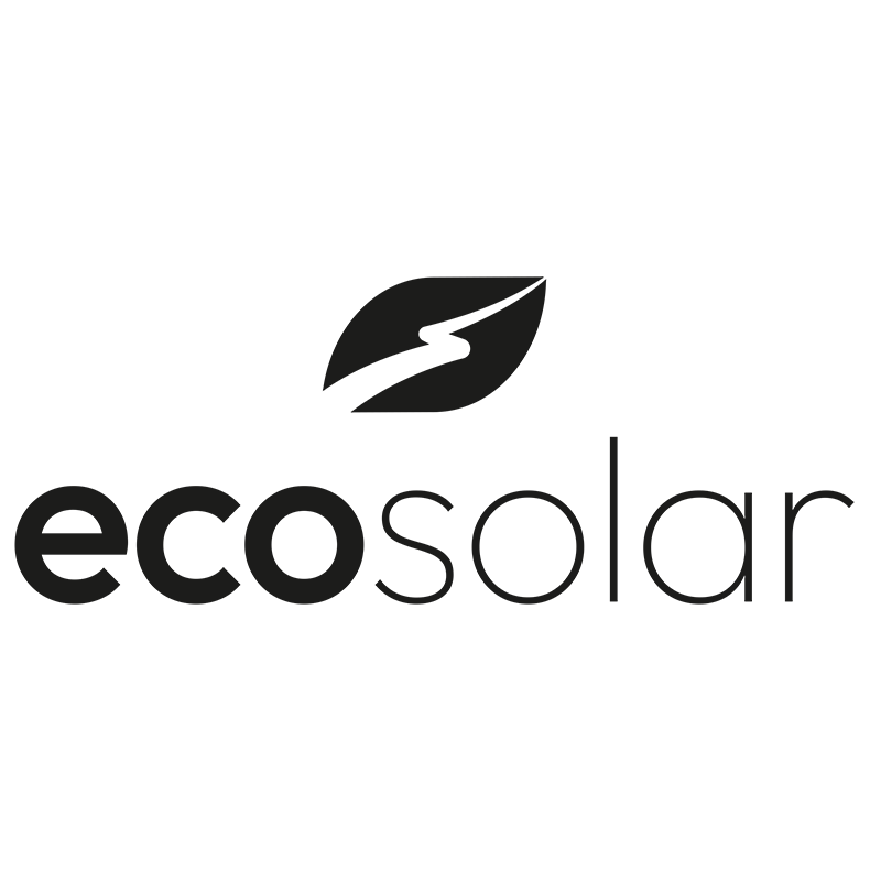 Sort logo med transparent baggrund til EcoSolar